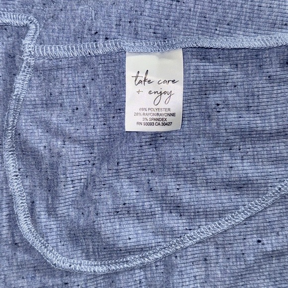 NIC+ZOE Speckled Knit Drape Cardigan Blue Mix - Picture 9 of 14